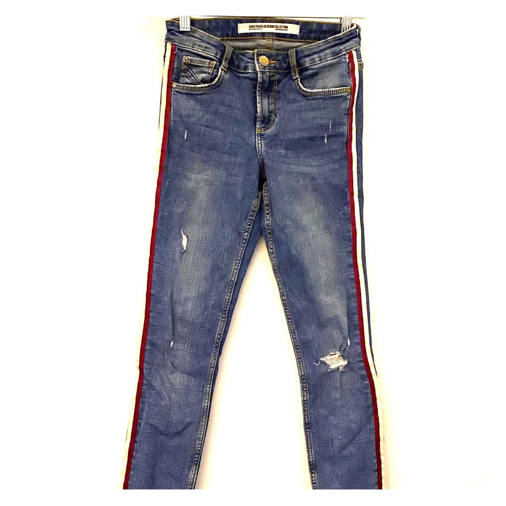 Zara Trafaluc Denim Collection ripped jeans